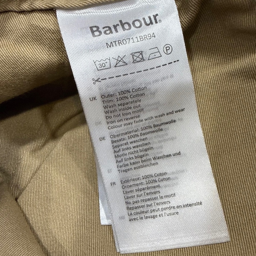 Barbour Maison Kitsune Cargo Trousers Trench Tan Khaki Pants Ankle NWT 42x32 - Picture 11 of 14